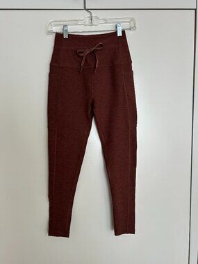 Beyond Yoga Spacedye Go Pocket Midi Leggings in Chocolate